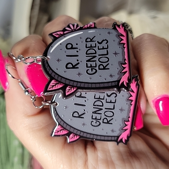 RIP Gender Roles Femcore Drop Earrings - Picture 6 of 7